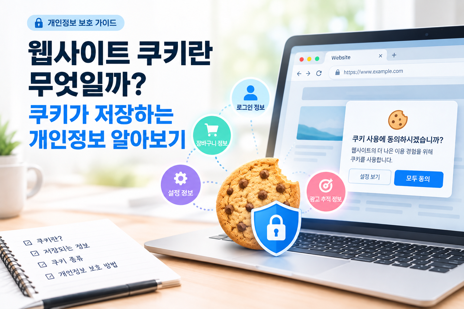웹사이트 쿠키와 개인정보 보호 가이드